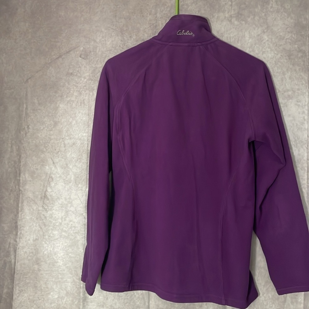 Cabela’s Women’s Purple Fleece Quarter Zip Pull Over Size Medium - Picture 4 of 7
